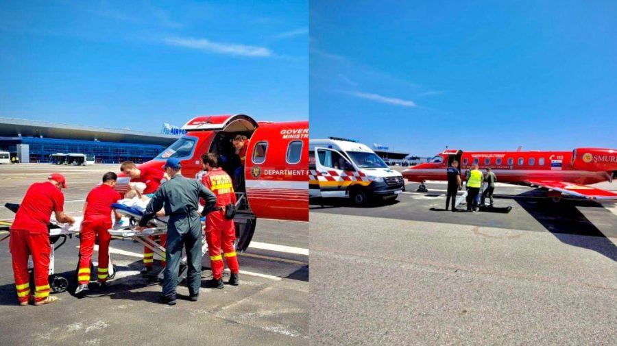 Premieră în Moldova. Un avion SMURD România a transportat un pacient în stare gravă, din Serbia la Chișinău
