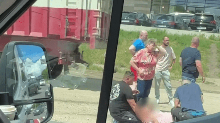 VIDEO Doi șoferi se certau la Durlești. Unul dintre ei l-a călcat pe picior pe celălalt și a fugit de la fața locului