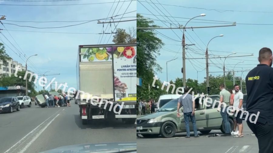 STOP CADRU cu o mașină care s-a răsturnat în cartierul Telecentru. Detalii de la poliție