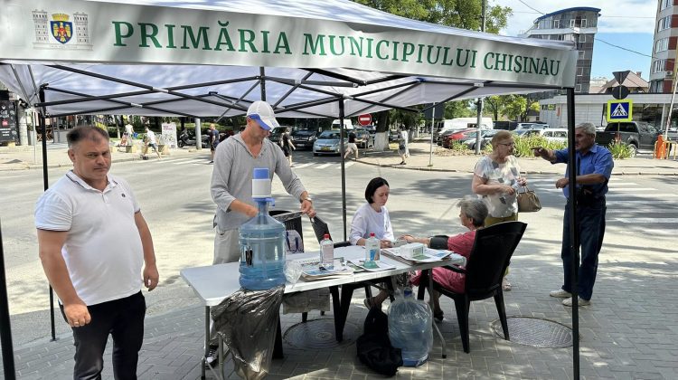 Cetățenii vor primi apă și primul ajutor. Locațiile din Chișinău, unde vor fi instalate corturi anticaniculă