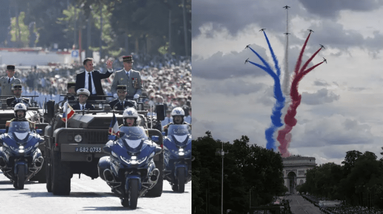VIDEO Tradiţionala paradă militară de Ziua Națională a Franței, perturbată de organizarea Jocurilor Olimpice