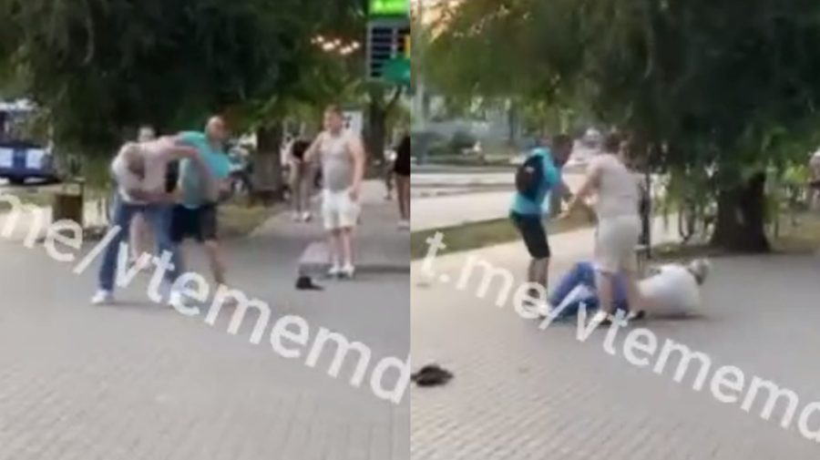 Nu încăpeau pe trotuar și au decis să se ia la pumni. Un bărbat de 62 de ani a ajuns la spital