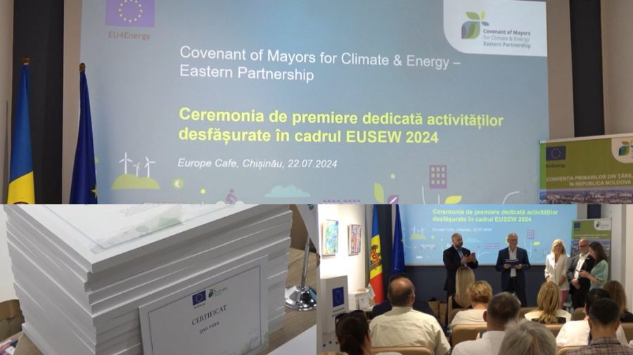 VIDEO 18 primării din Moldova, cele mai active în promovarea energiei durabile, au fost premiate la Chișinău