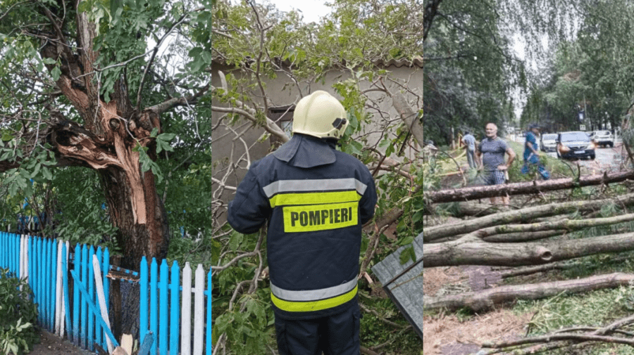 Acoperișurile mai multor case din țară, smulse de vântul puternic. Localitățile în care au intervenit salvatorii