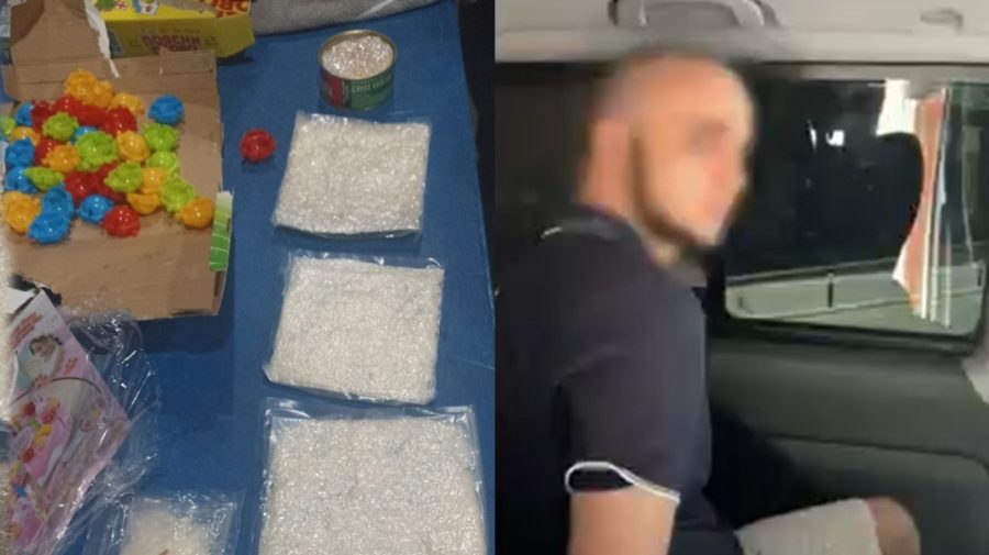 VIDEO Droguri de sute de mii de lei, ascunse în cutii pentru jucării. Unul dintre liderii grupării criminale, reținut