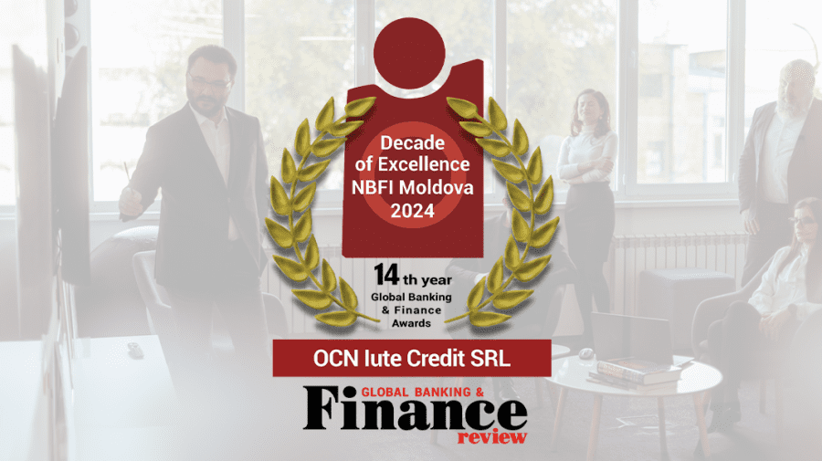 Premiul de excelență Global Banking and Finance Awards a fost obținut de compania iute Moldova