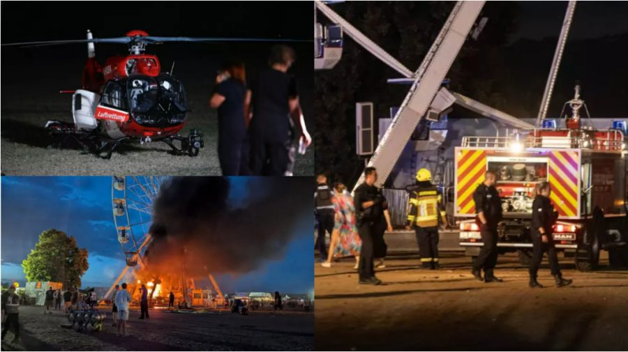 (VIDEO) O roată panoramică a luat foc în Germania. Peste 20 de oameni au fost răniți
