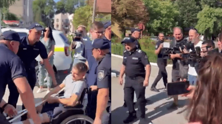 VIDEO Tânărul care a provocat accidentul din Strășeni, externat și adus la Judecătorie în scaun cu rotile