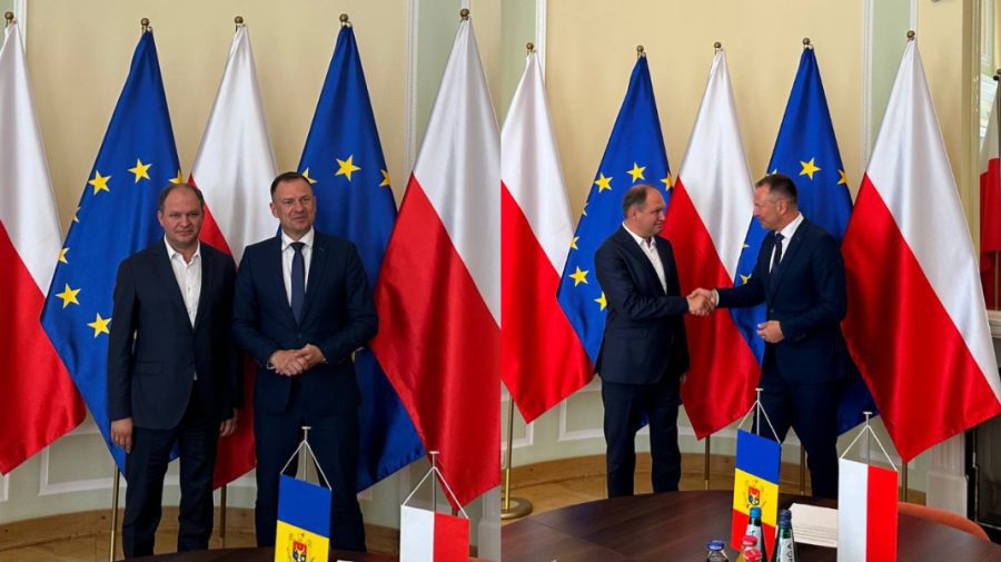 FOTO, VIDEO Ion Ceban s-a întâlnit cu un oficial polonez. L-a invitat să viziteze Chișinăul