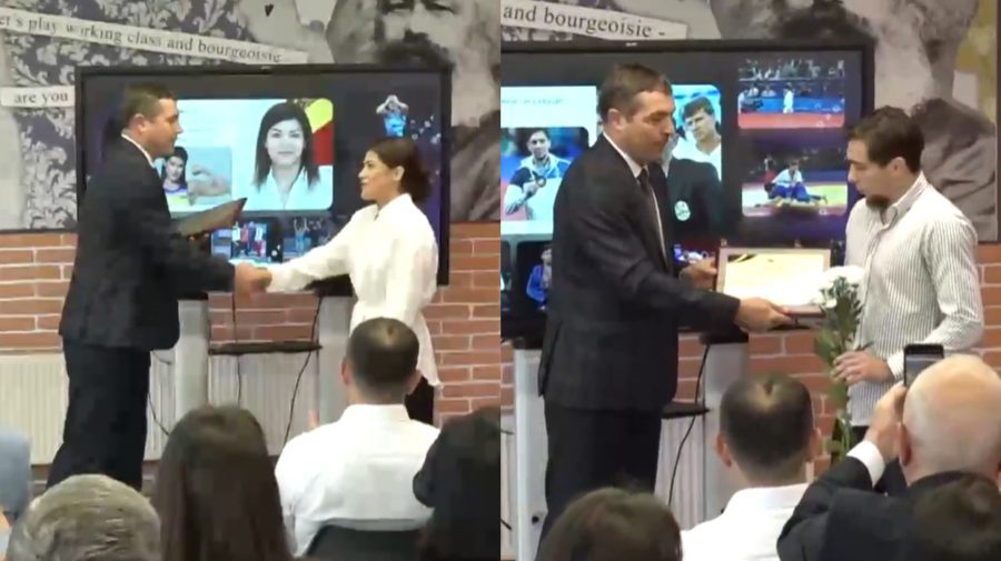 VIDEO Anastasia Nichita și Denis Vieru au primit distincții din partea ASEM, pentru rezultatele obținute la JO