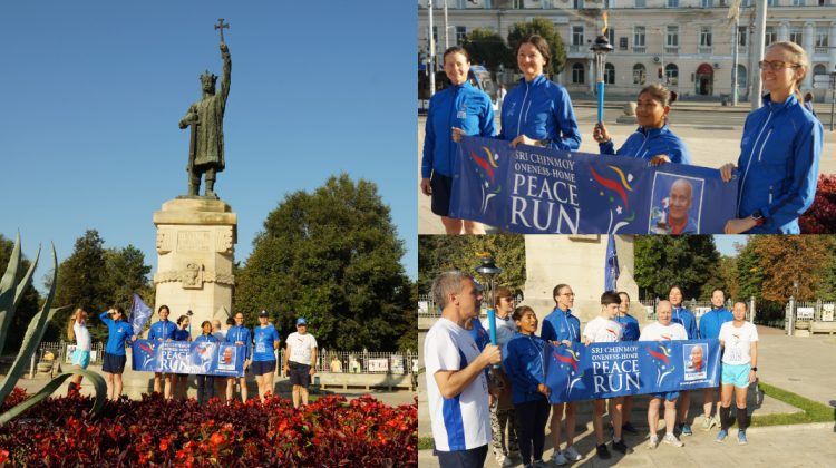 FOTO Ștafeta Alergării globale pentru Pace a ajuns la Chișinău. Sportivii urmează să traverseze 27 de țări