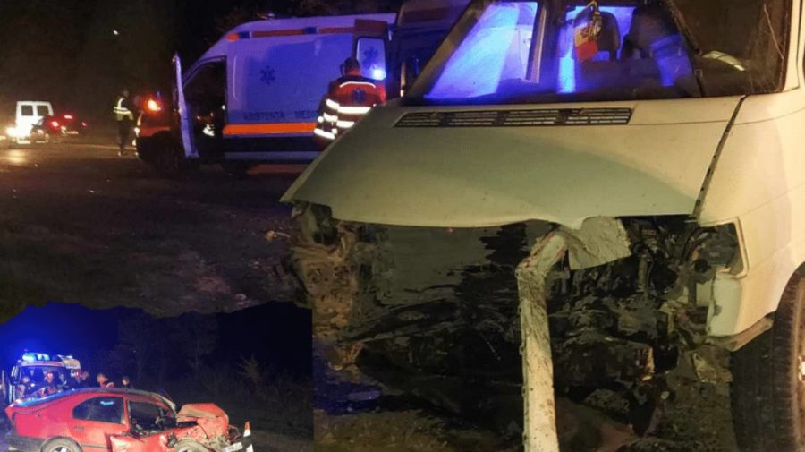 FOTO Accident violent lângă satul Alexăndreni, raionul Sîngerei. Doi oameni au ajuns la spital