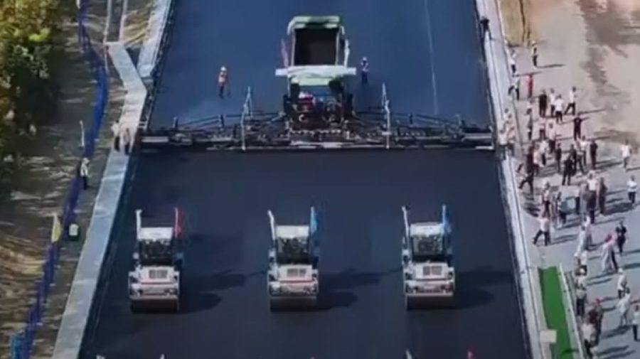 China a realizat 158 ​​km de autostradă folosind doar mașini autonome, roboți și drone