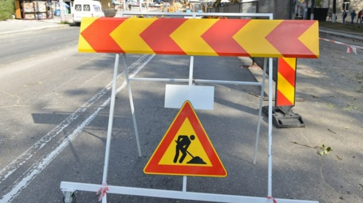 Drum în reparație pe strada Serghei Lazo din capitală. Porțiunea care va fi închisă până joi