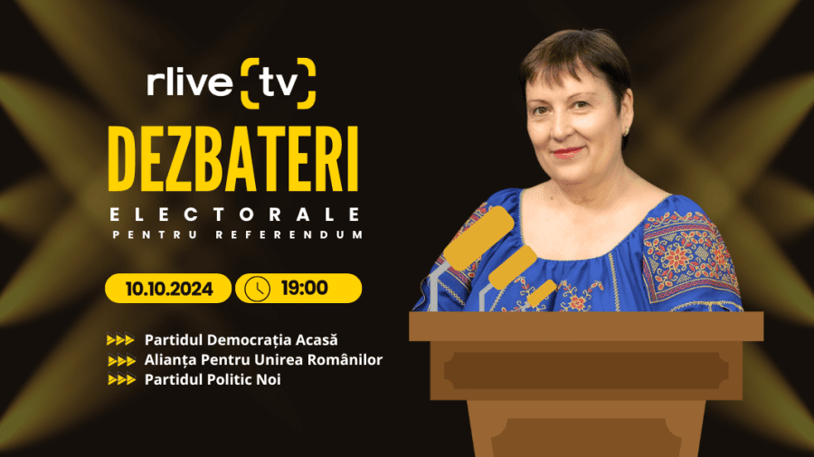 Dezbateri electorale pentru referendum: Ce partide au fost invitate joi, 10 octombrie, în studioul RLIVE TV