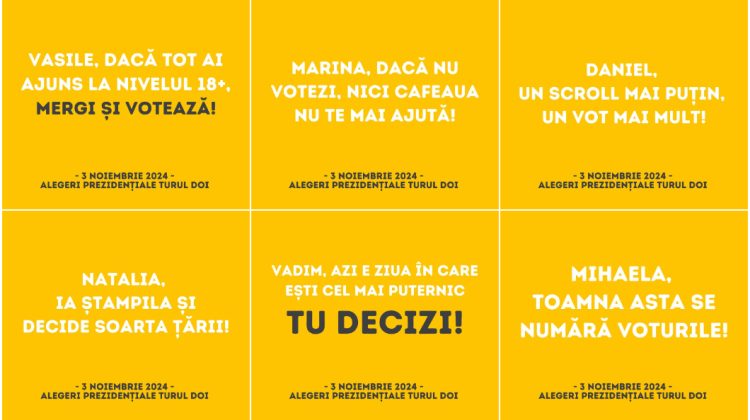 Ai ajuns la nivelul 18+? Votează și alege un mesaj prin care să îți îndemni prietenii să participe la alegeri