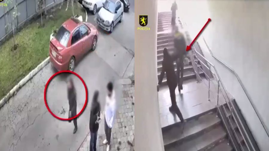 VIDEO cu un bărbat care bagă mâna în buzunarul unei persoane, îi fură telefonul și fuge. Poliția l-a găsit