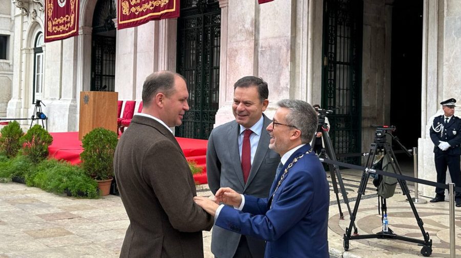 FOTO Primarul de Chișinău, alături de președintele și premierul portughez. Participă la o ceremonie solemnă la Lisabona