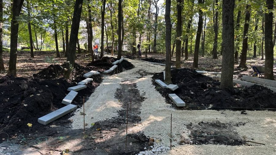 FOTO Continuă lucrările de reabilitare şi modernizare a Parcului-pădure „Rîșcani”