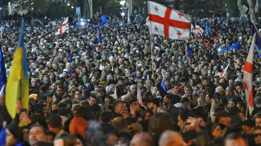 Manifestație pro-europeană la Tbilisi, în pragul scrutinului parlamentar