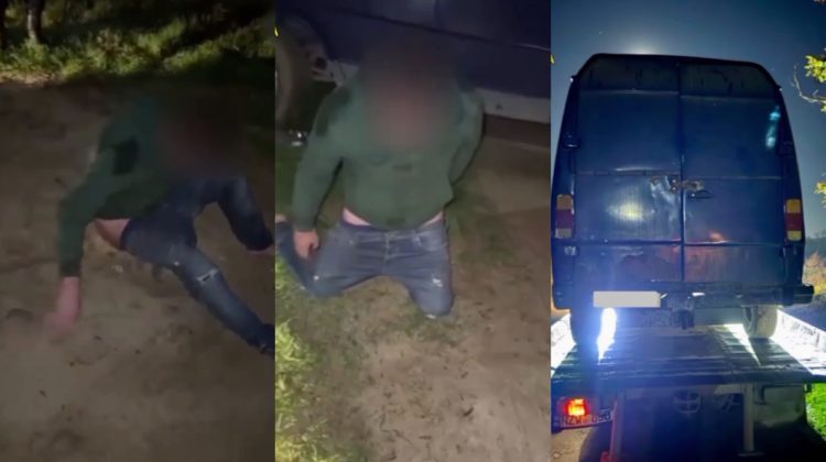 VIDEO cu un șofer beat criță, prins de polițiștii de patrulare. Nici măcar nu se ținea pe picioare