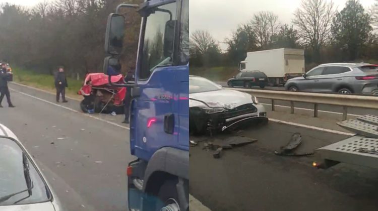 VIDEO Accident rutier cu un rănit în apropiere de Stăuceni. În zonă s-au format ambuteiaje