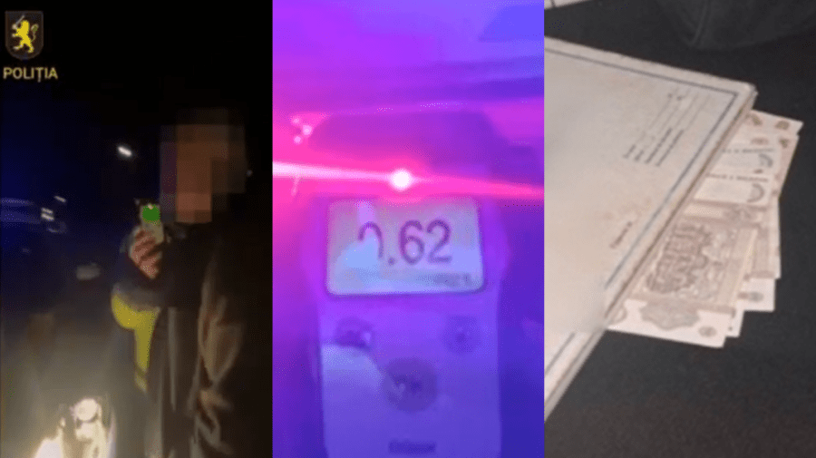 VIDEO Un șofer beat și fără permis de 4 ani, reținut în Drochia. A vrut să scape mituind polițiștii