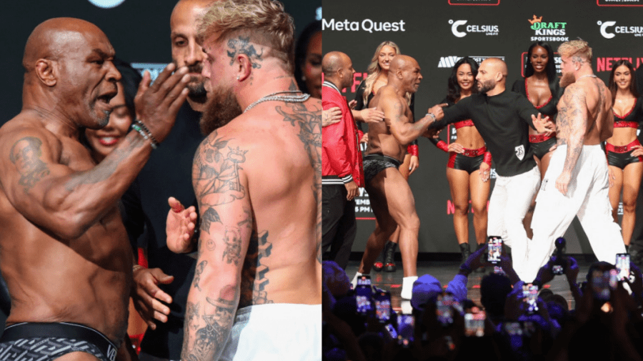 Mike Tyson, criticat pentru decizia de a reveni în ring la 58 de ani, l-a pălmuit pe Jake Paul după cântarul oficial