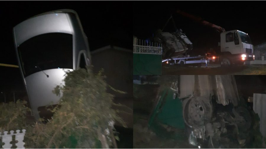 Petrecere cu final trist, la Căușeni. Un tânăr a intrat cu mașina în curtea unor străini. Gospodarii spun că era beat