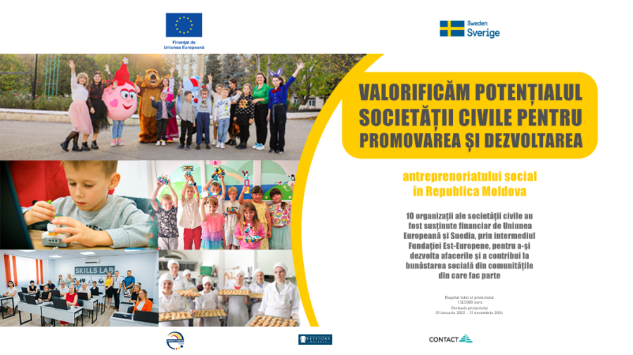 Investiţii europene de peste un milion de euro în dezvoltarea antreprenoriatului social din Republica Moldova