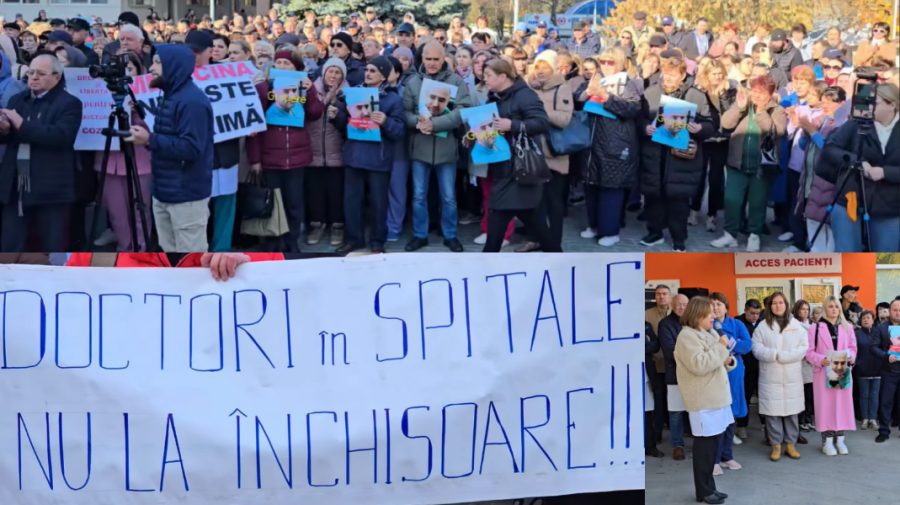 Medici și pacienți au ieșit la protest în susținerea medicului urolog din Bălți. Se cere grațierea acestuia