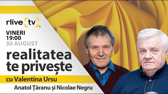 Nicolae Negru și Anatol Țăranu, invitați la „Realitatea te privește”