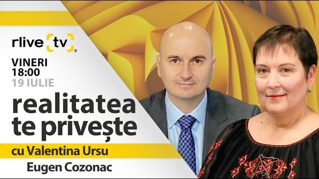 Eugen Cozonac, invitatul emisiunii „Realitatea te privește” moderată de jurnalista Valentina Ursu