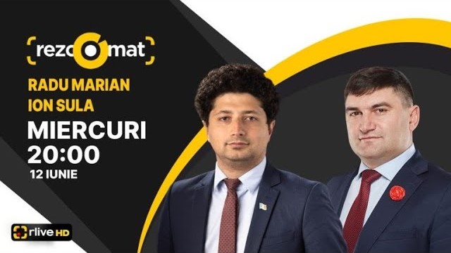 Deputatul PAS, Radu Marian și liderul PSDE, Ion Sula, invitații emisiunii Rezoomat