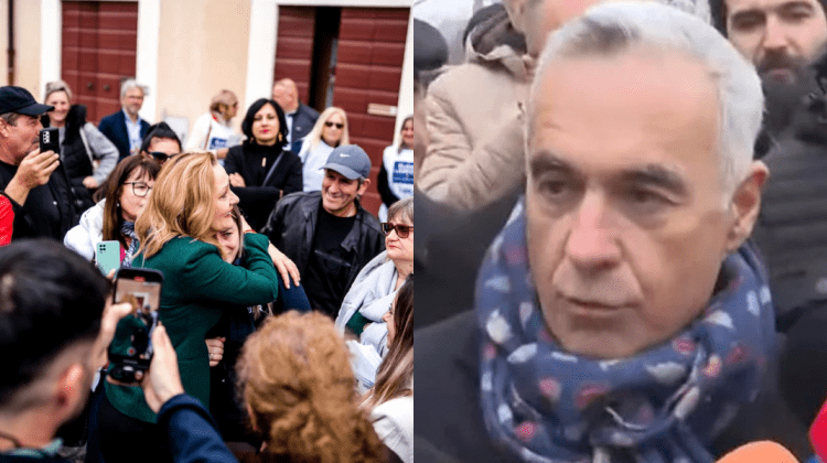 Călin Georgescu s-a dus la secția de votare cu „fanii”; Elena Lasconi le-a cerut susținătorilor săi să stea în case