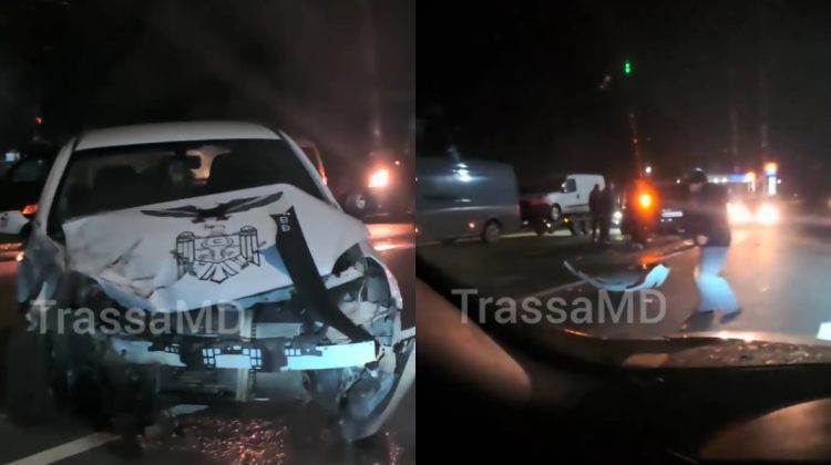 VIDEO Accident rutier în raionul Sîngerei. Un Nissan și un Opel s-au tamponat violent