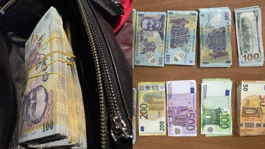 FOTO Peste 150.000 de roni, mii de euro și sute de dolari, nedeclarate la vamă. Banii au fost ridicați dintr-un BMW