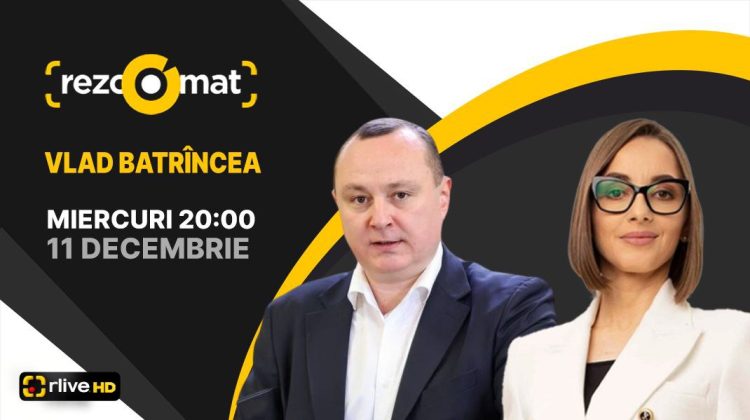 Vicepreședintele Parlamentului, Vlad Batrîncea, este invitatul emisiunii Rezoomat