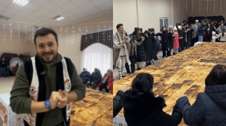 VIDEO Bucătarul-șef Alex Comerzan și 12 gospodine au scris istorie culinară la Coșcalia cu 150 de kilograme de făină