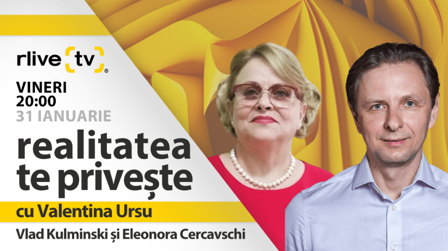 Eleonora Cercavschi și Vlad Kulminski, invitați la „Realitatea te privește”, ediția din 31 ianuarie