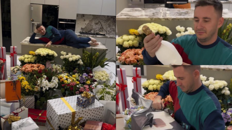 VIDEO Emilian Crețu face unboxing după petrecerea în alb. „Andreea Bostanică fumează nervos…”