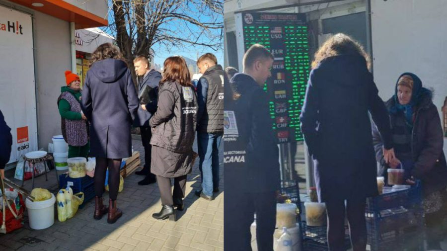 Pensionarii care vindeau lactate și murături pe străzile de la Ciocana, luați pe sus de angajații Preturii