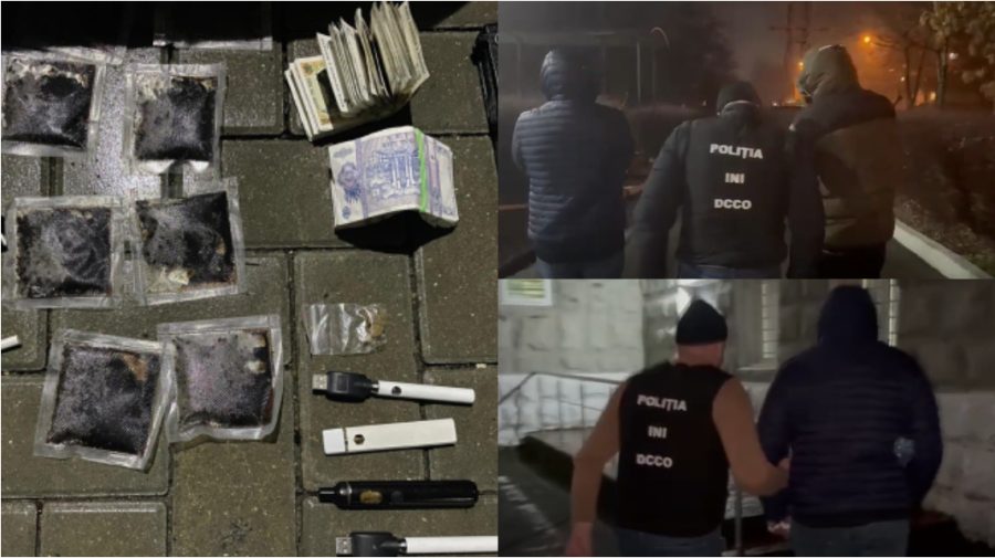 VIDEO Țigări electonice cu ulei de cannabis și bani, găsite la doi traficanți de droguri. Ce pedeapsă riscă