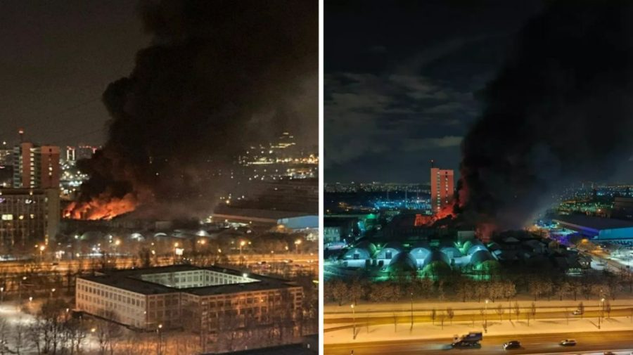 VIDEO Incendiu la Moscova: Flăcările au distrus un institut care are legături cu sectorul de apărare al Rusiei