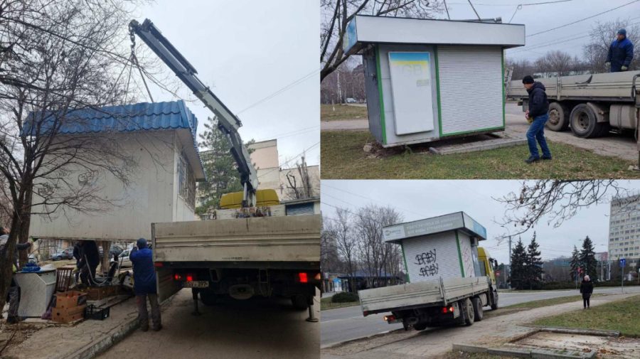 Până aici a fost! Mai multe gherete amplasate ilegal în Chișinău – demontate de autorități