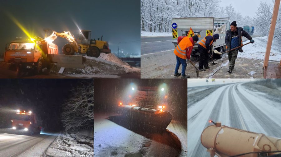 Ninsoare și lapoviță în Republica Moldova: 83 de utilaje speciale au intervenit la curățarea traseelor naționale