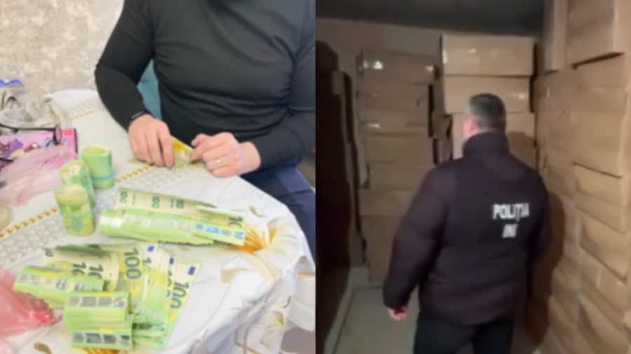 VIDEO Țigări care urmau să ajungă în Europa, găsite de polițiști. Suma totală depășește 5 milioane de lei