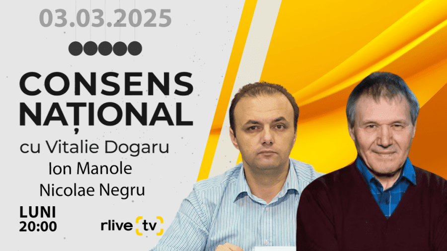 Ion Manole și Nicolae Negru, invitați la „Consens Național”, ediția din 3 martie