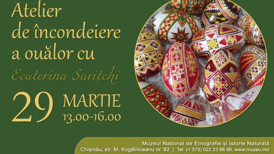 Muzeul de Etnografie și Istorie Naturală organizează un atelier de încondeiere a ouălor pascale