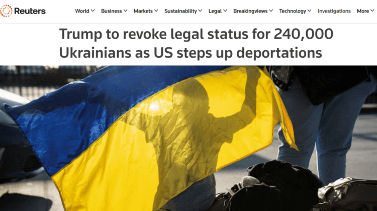 SUA ar putea retrage statutul legal a 240.000 de ucraineni în aprilie